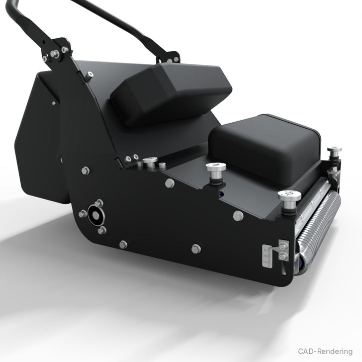 Falkenstein Consul Groomer, Seitenansicht mit Schnitthöhenskala (CAD-Rendering)
