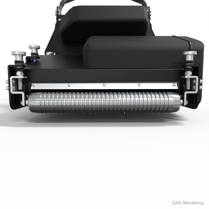 Falkenstein Consul Groomer, Frontansicht mit Frontrolle und Schnitthöhenverstellung (CAD-Rendering)