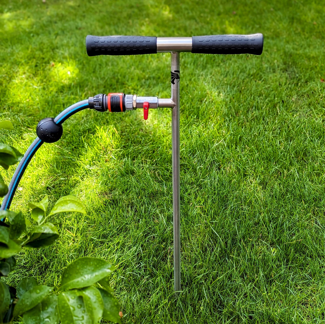 Water lance for subterranean irrigation or aeration